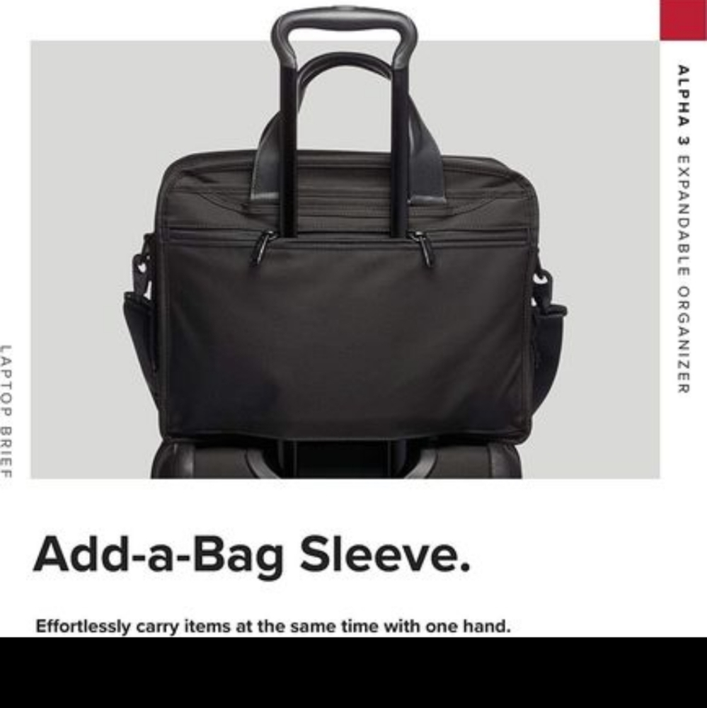 Tumi Alpha 3 Expandable Organizer Laptop Breief